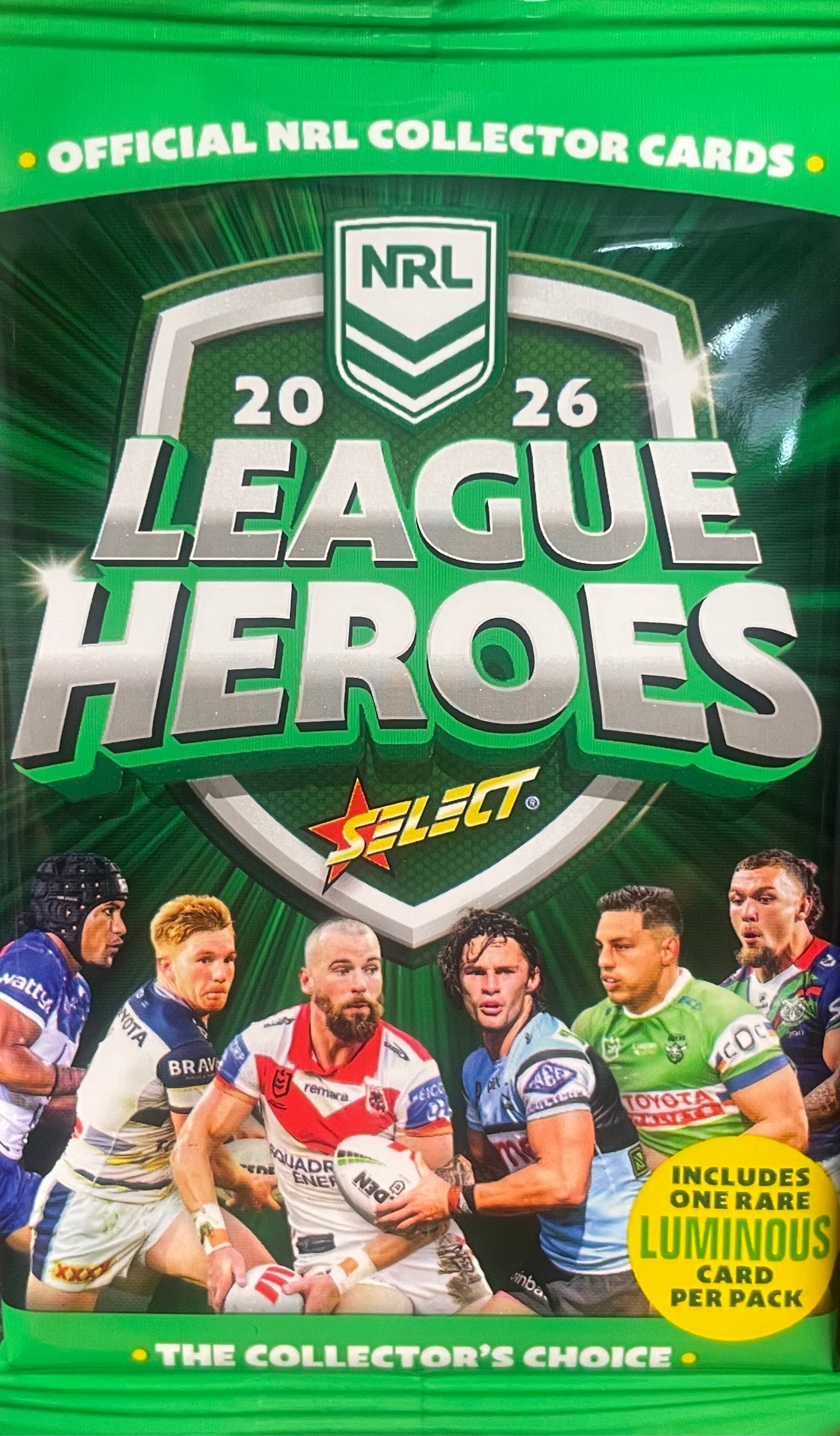 NRL Select League Hero’s 2026 Single Pack (9cards Per Pack)
