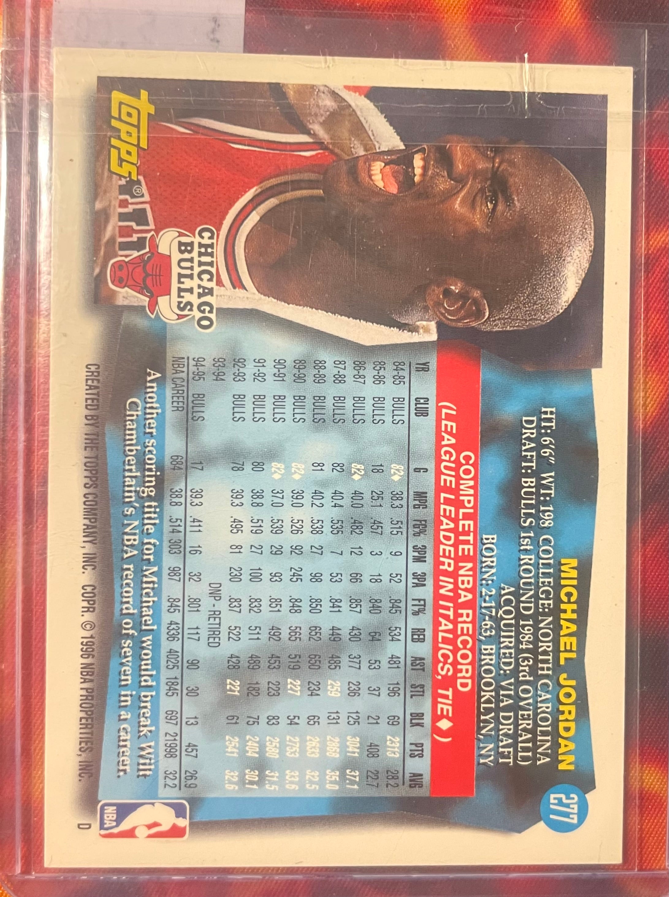 Michael Jordan Topps 95-96