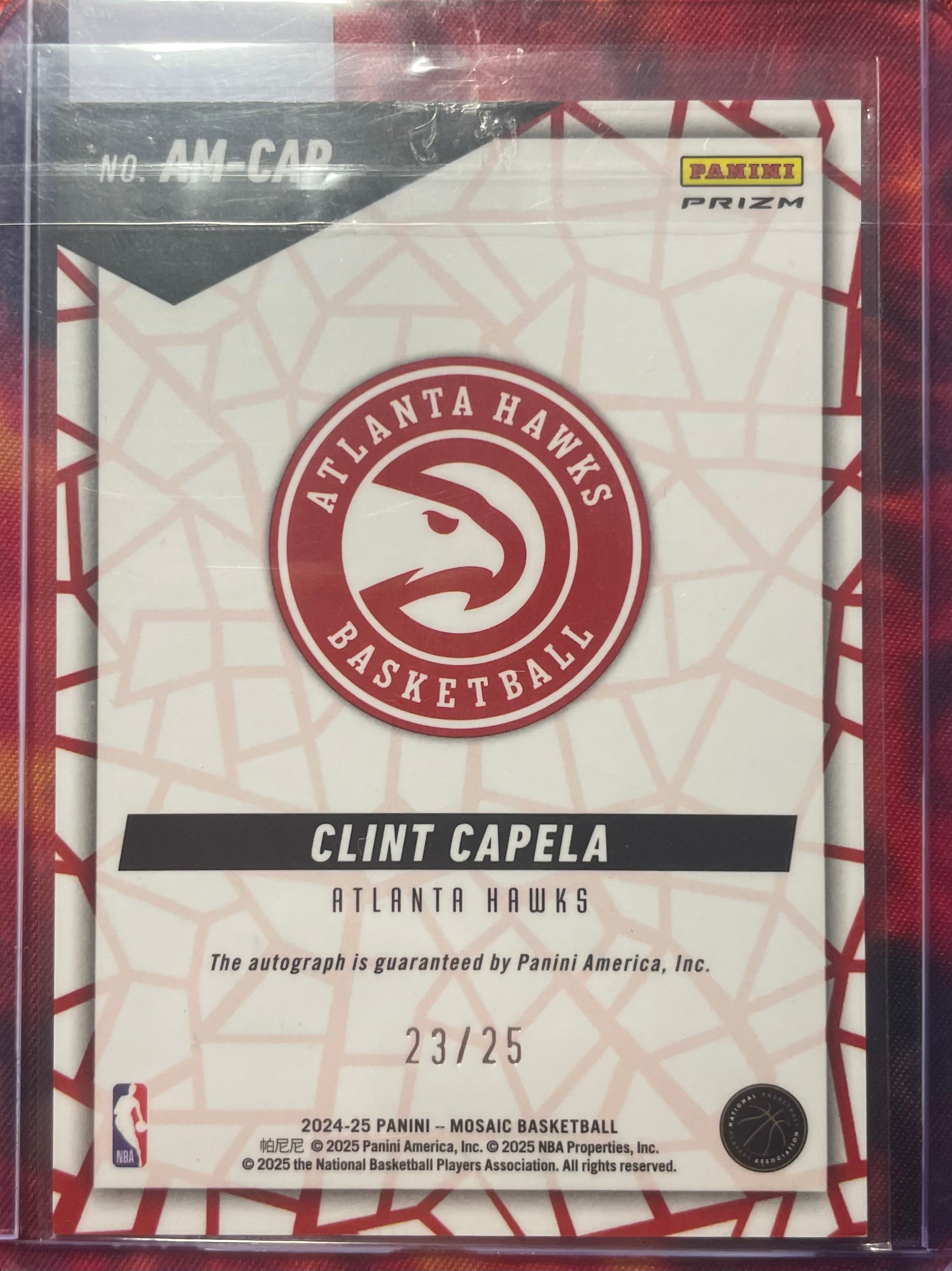 Clint Capela Mosaic 24-25 White Auto /25