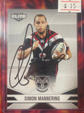 Simon Mannering Elite NRL 2013 In Person Autograph