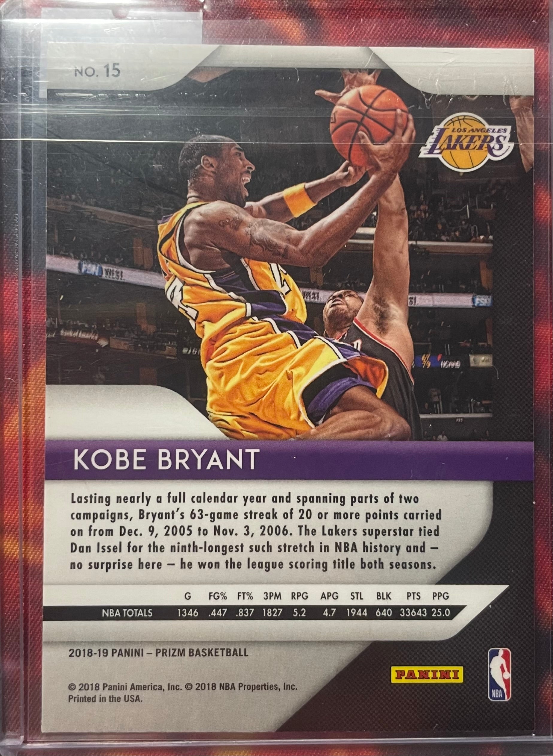 Kobe Bryant Prizm 18-19 Base