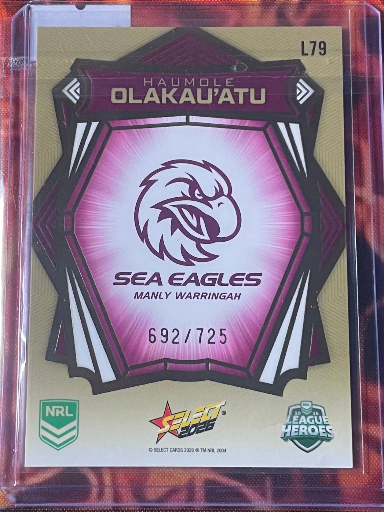 Haumole Olakau’atu Select NRL 2026 Gold Luminous 692 /725
