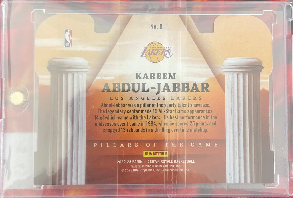 Kareem Abdul Jabbar Crown Royal 22-23 Pillar Of The Game Bronze /99