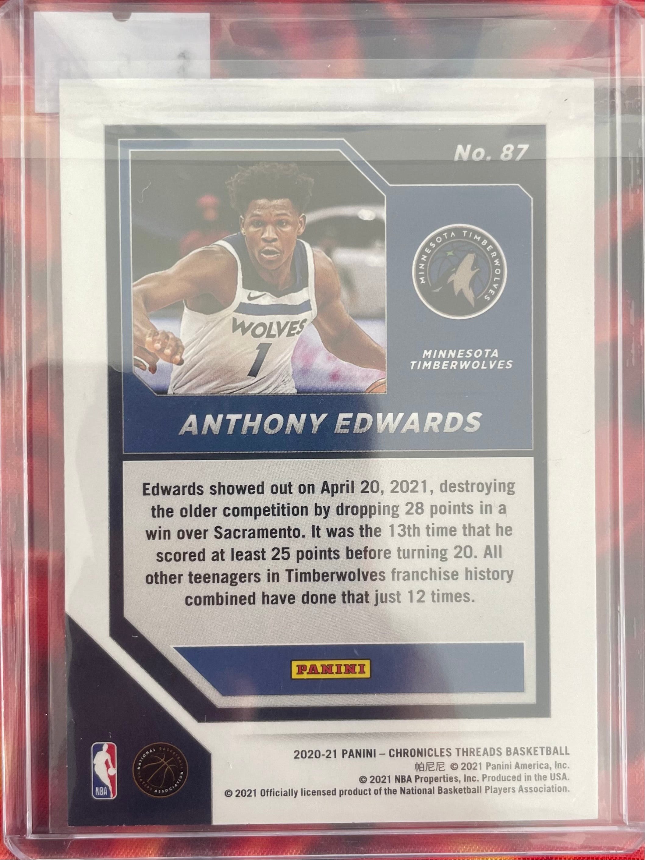 Anthony Edwards Chronicles 20-21 Threads RC