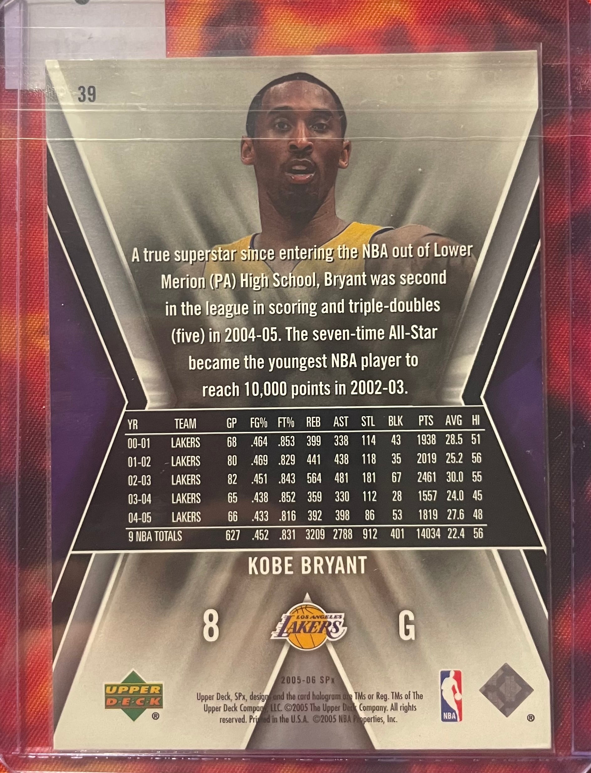 Kobe Bryant UpperDeck SPx 05-06