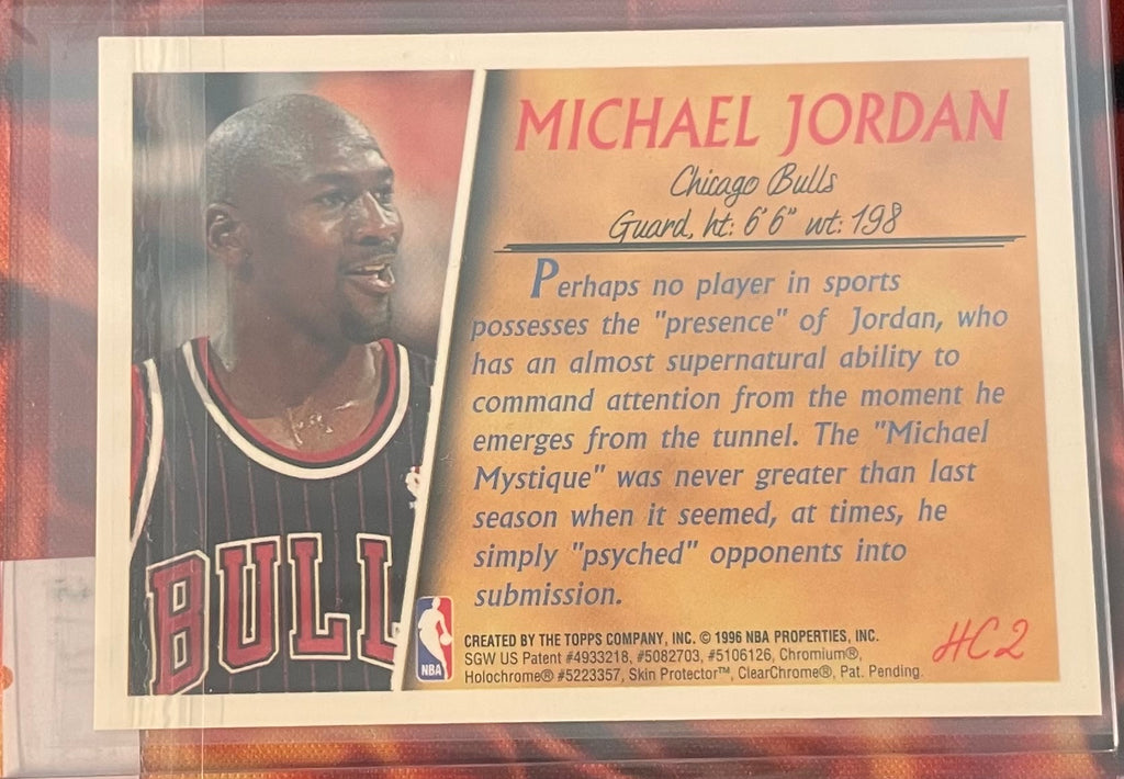 Michael Jordan Topps 95-96 Holding Court With Peel