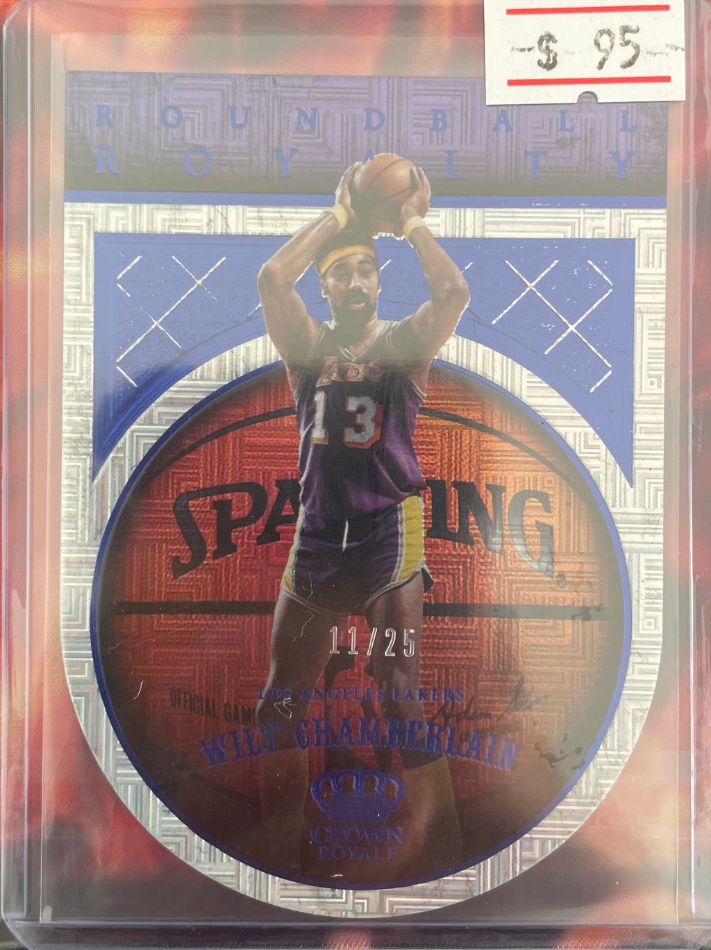 Wilt Chamberlain Crown Royal 17-18 RoundBall Royalty Blue Mojo /25