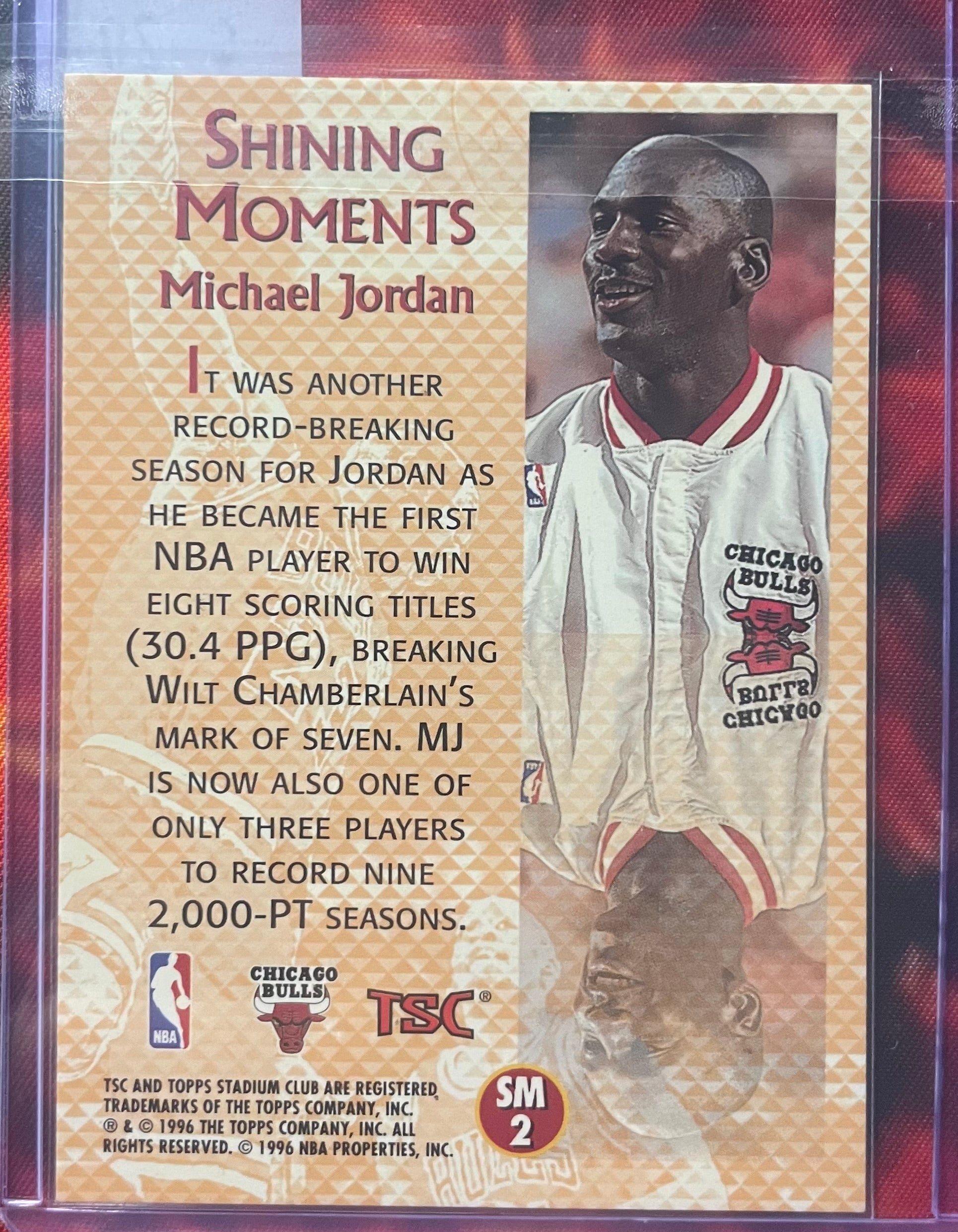 Michael Jordan Topps Stadium Club 95-96 Shinning Moments
