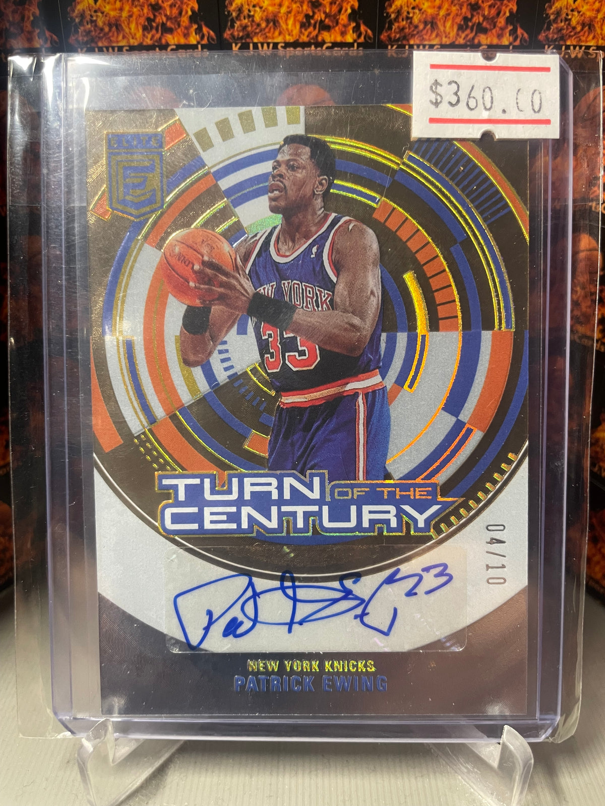 Patrick Ewing Elite 22-23 Turn Of The Century Auto Gold /10