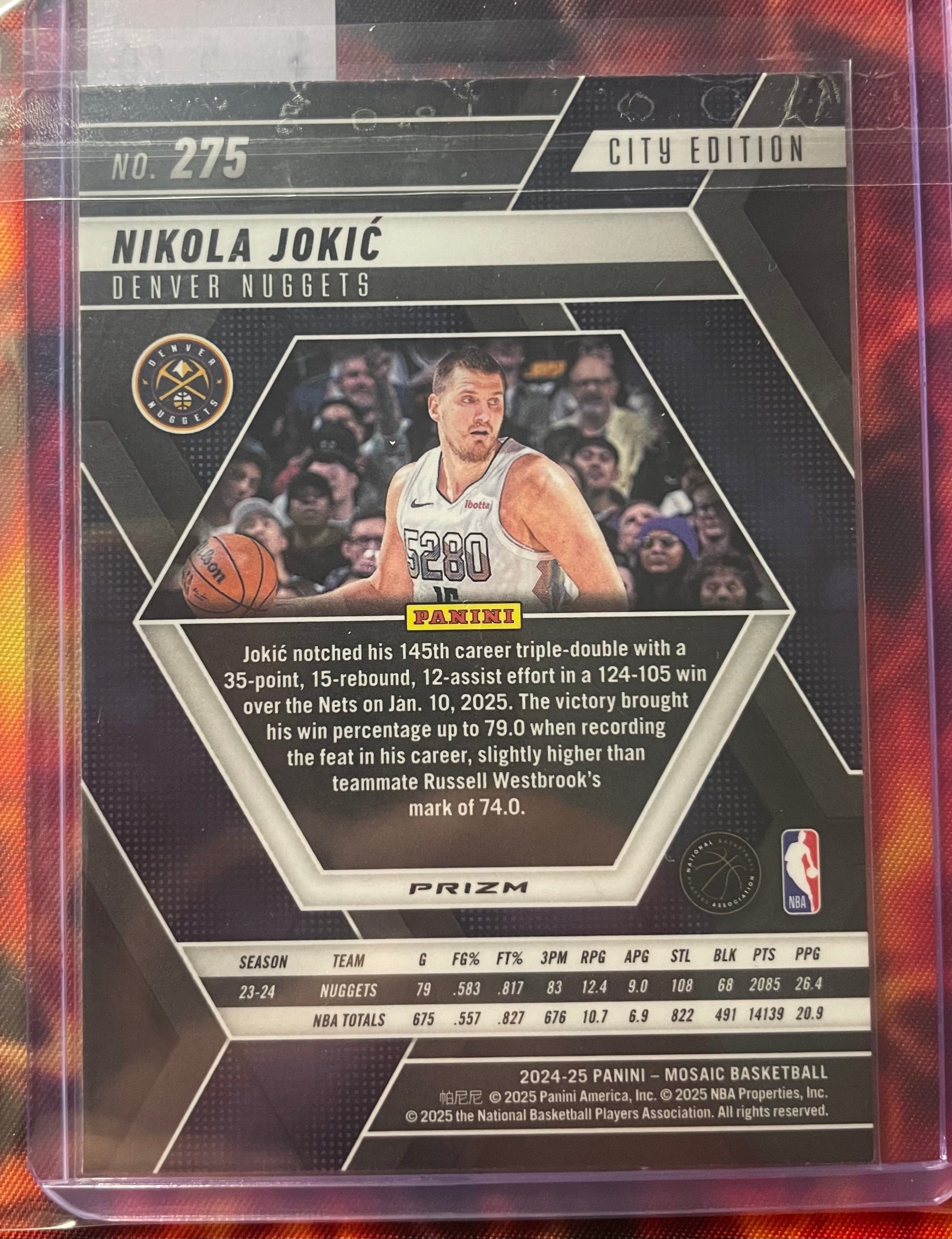 Nikola Jokic Mosaic 24-25 City Edition Silver