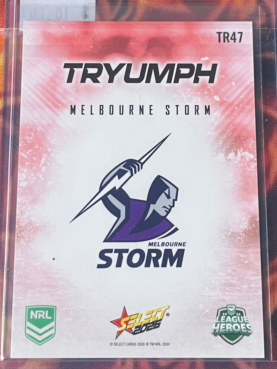 Melbourne Storm Select NRL 2026 Tryumph