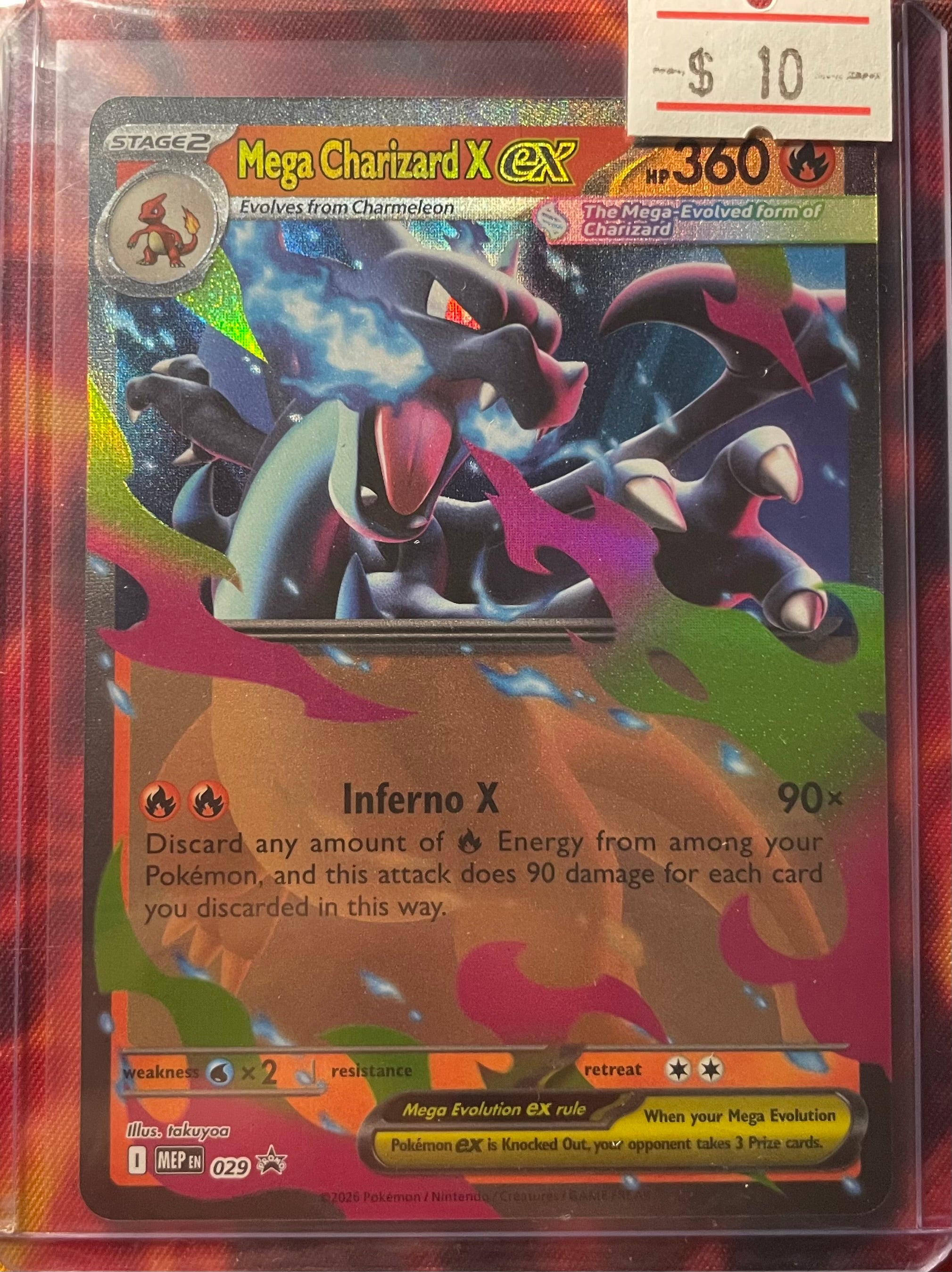 Pokémon TCG Mega Charizard X ex MEP 029 Mega Evolution Black Star Promo