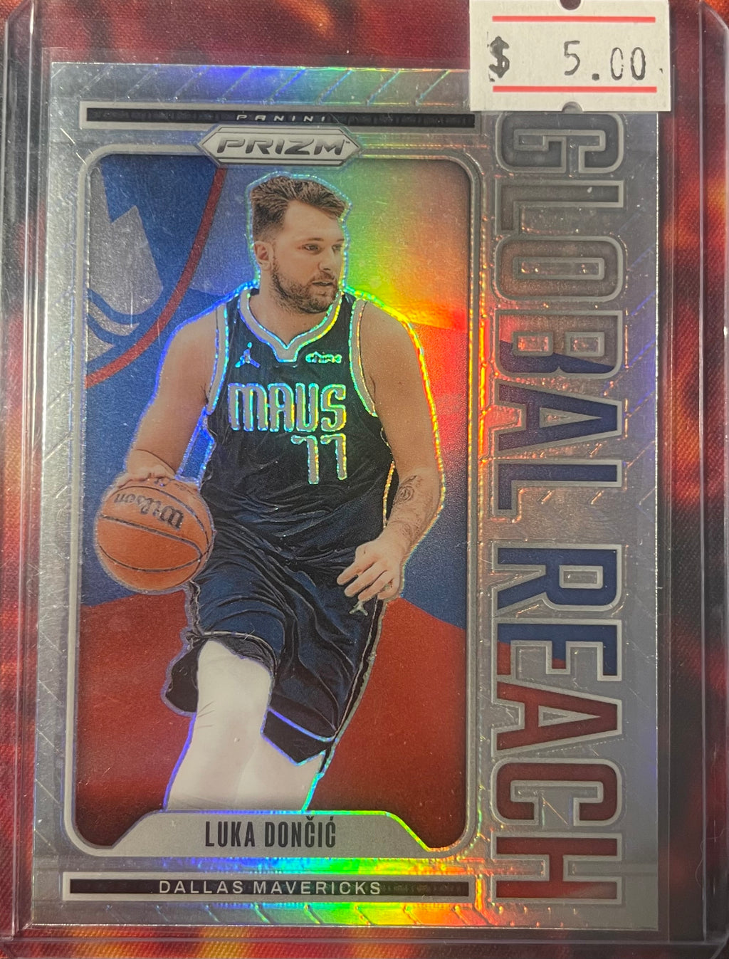 Luka Doncic Prizm 24-25 Global Reach Silver
