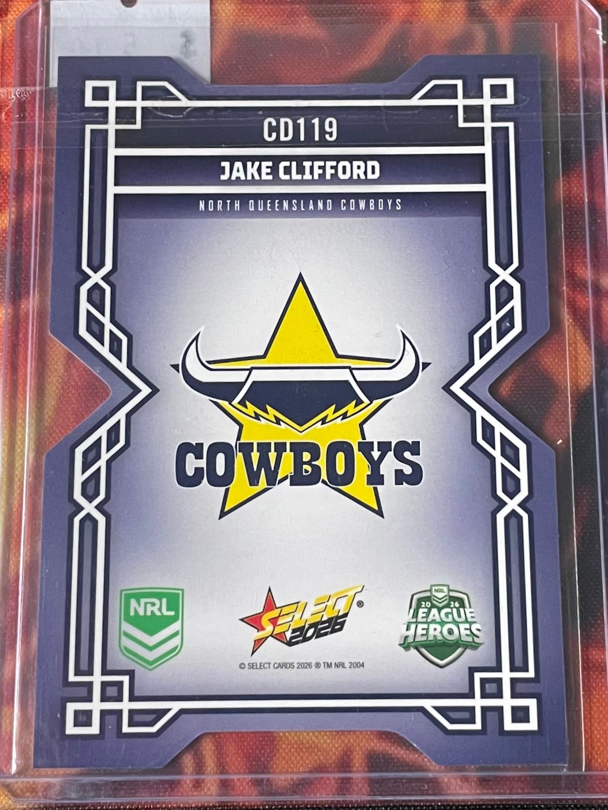 Jake Clifford Select NRL 2026 DieCut