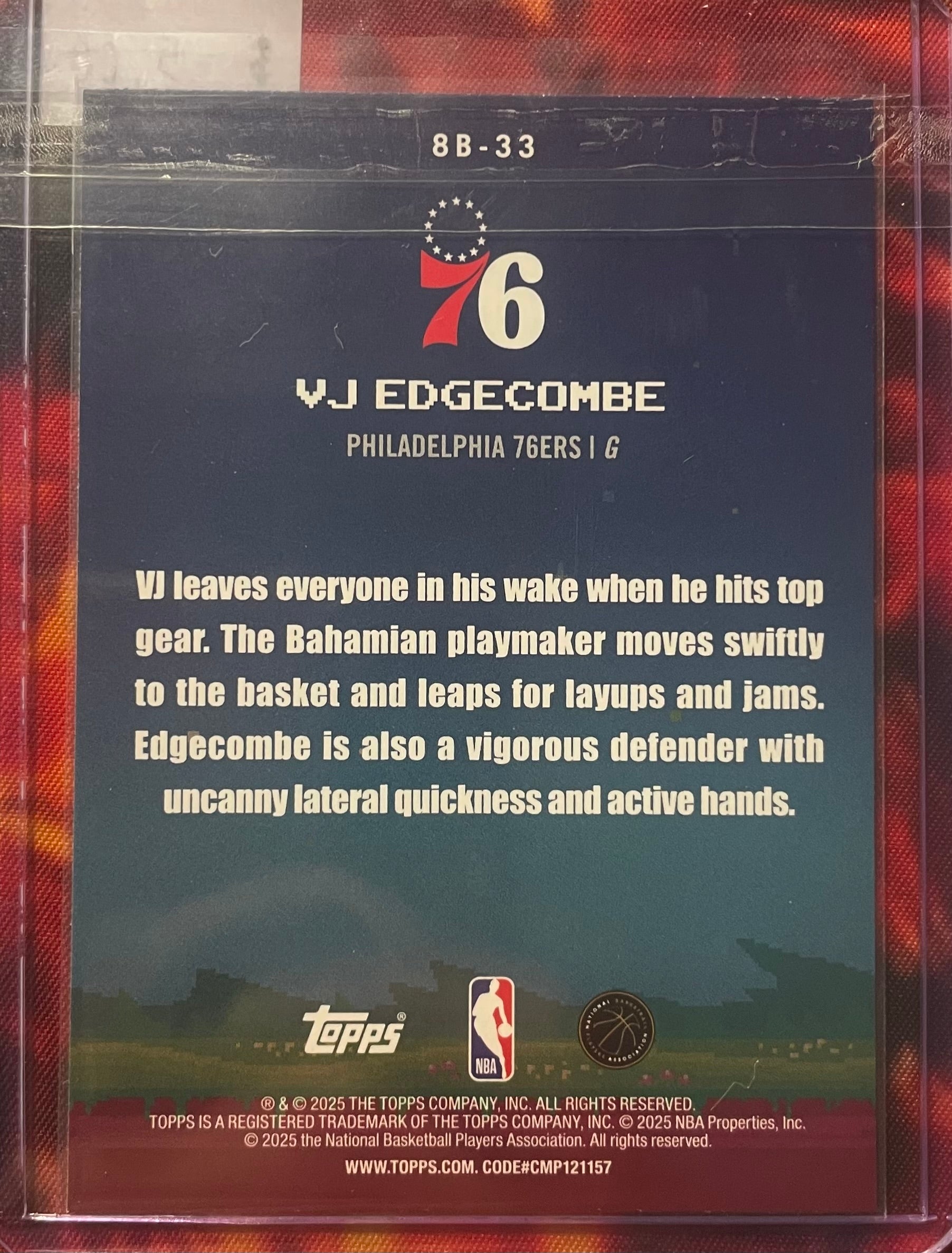 VJ EdgeCombe Topps 25-26 8-Bit Ballers RC