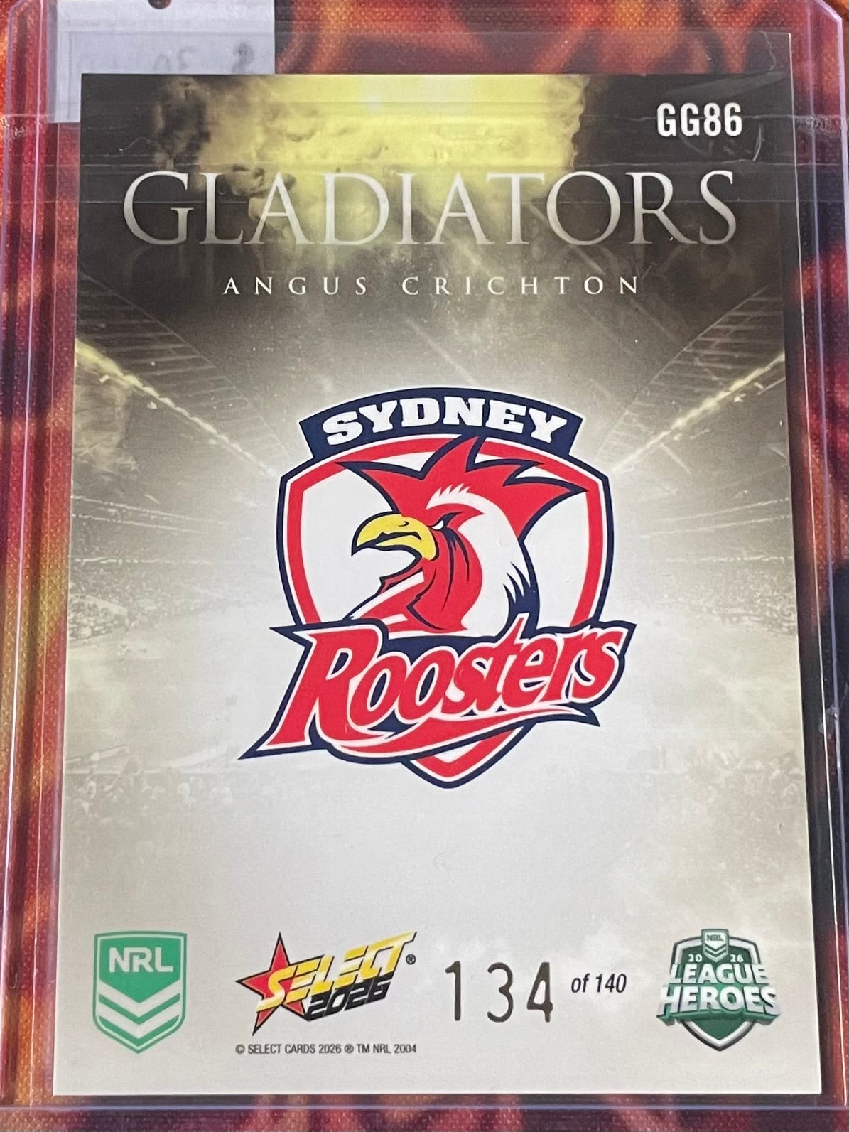 Angus Crichton Select NRL 2026 Gold Gladiators 134/140