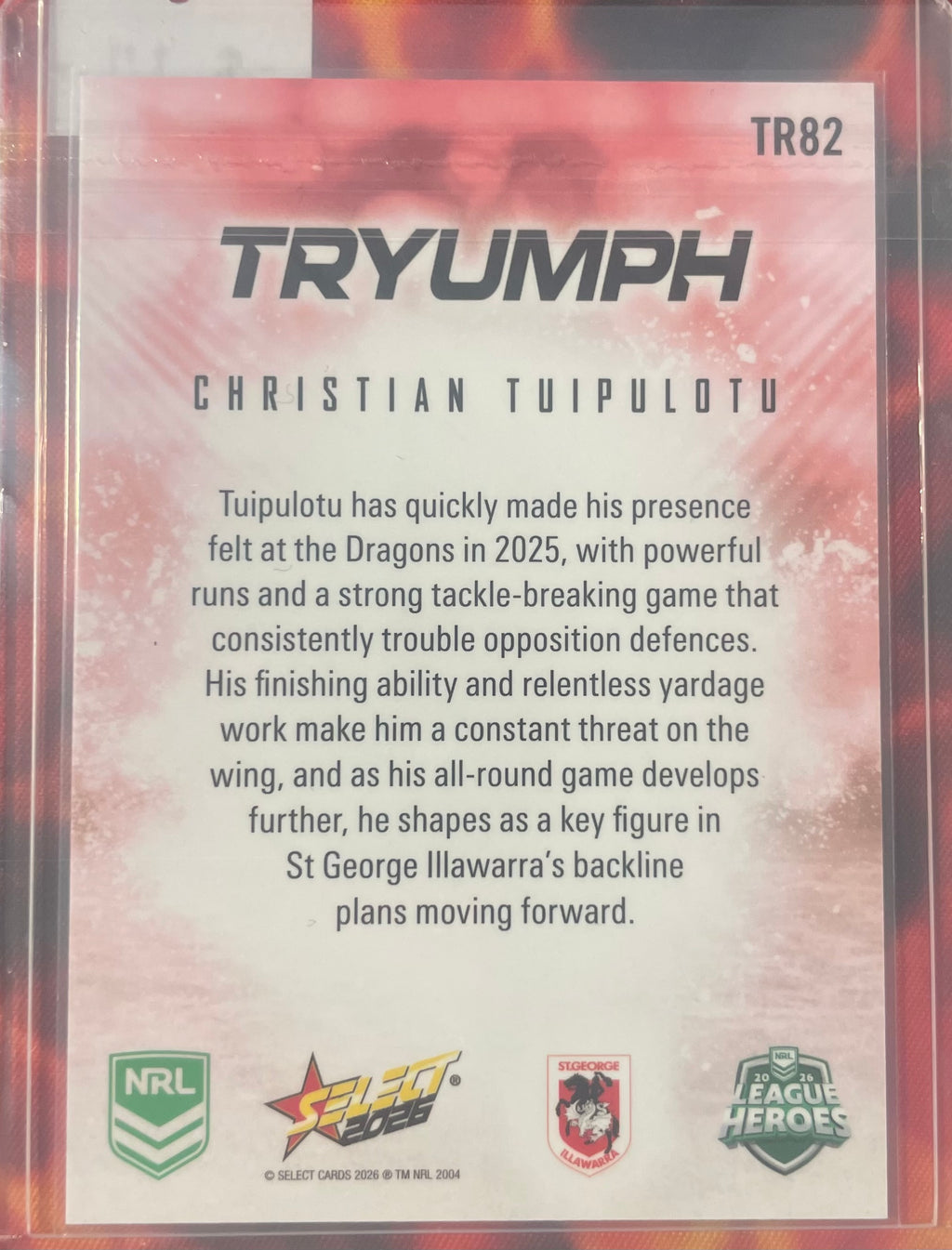 Christian Tuipulotu Select NRL 2026 Tryumph