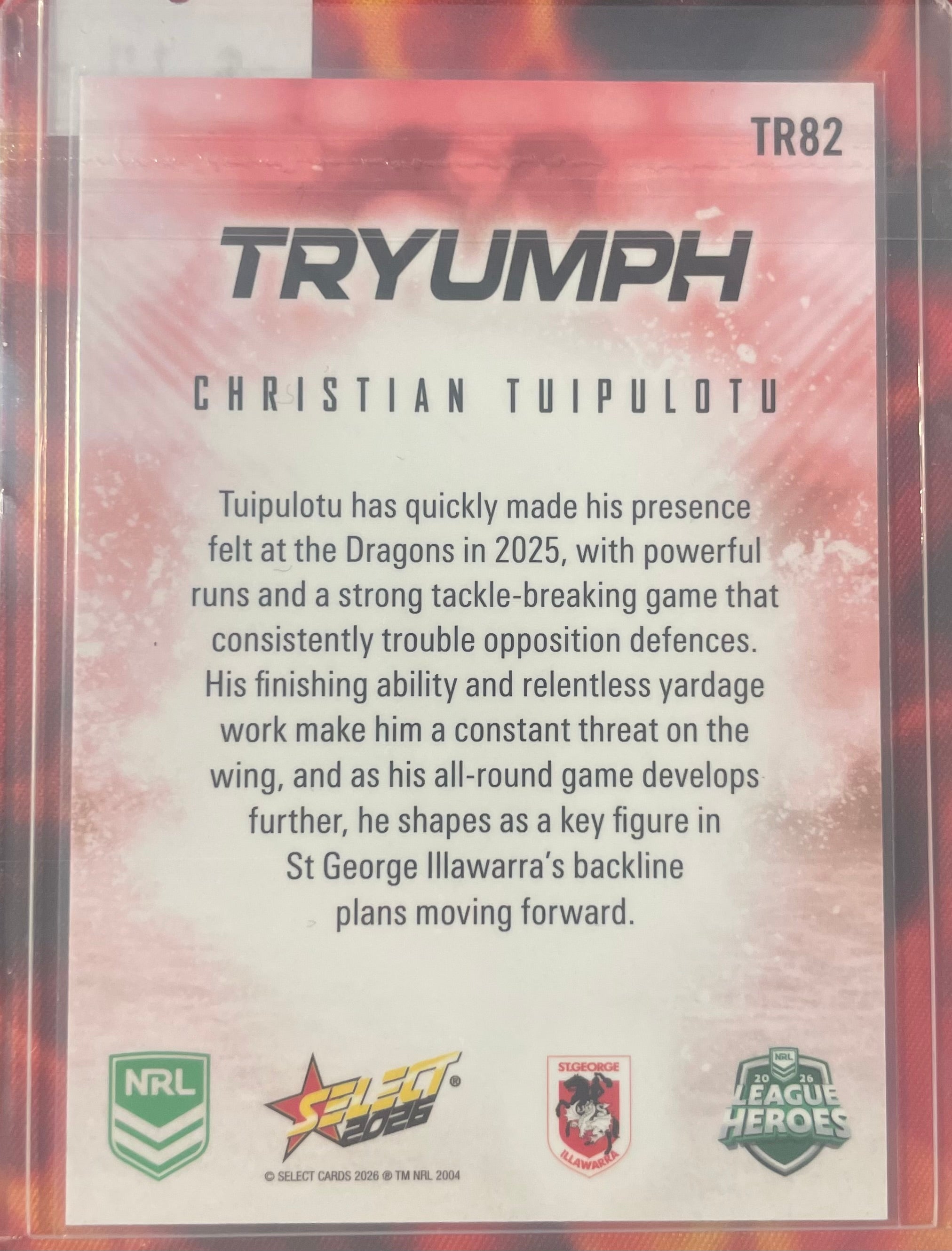 Christian Tuipulotu Select NRL 2026 Tryumph