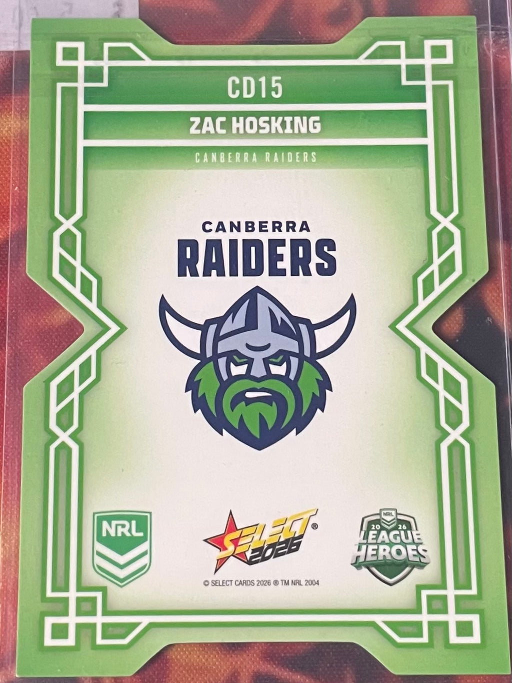 Zac Hosking Select NRL 2026 DieCut
