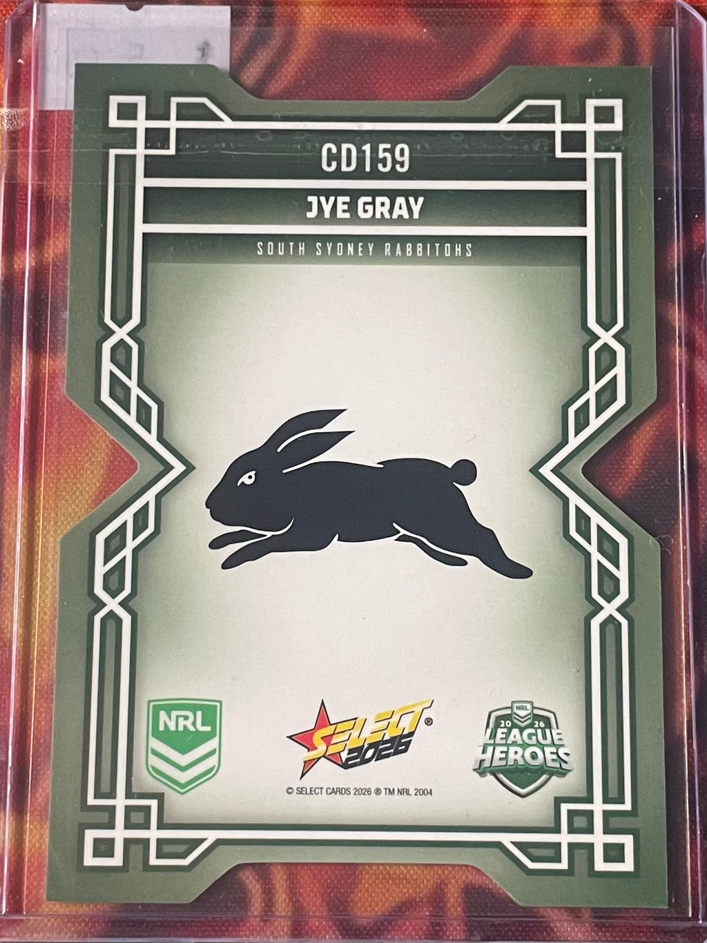 Jye Gray Select NRL 2026 DieCut