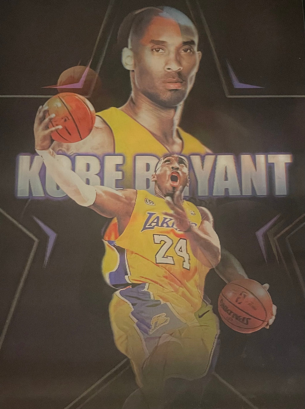 LeBron Jordan Bryant 3D Lenticular 60cmx40cm Unframed Print Poster