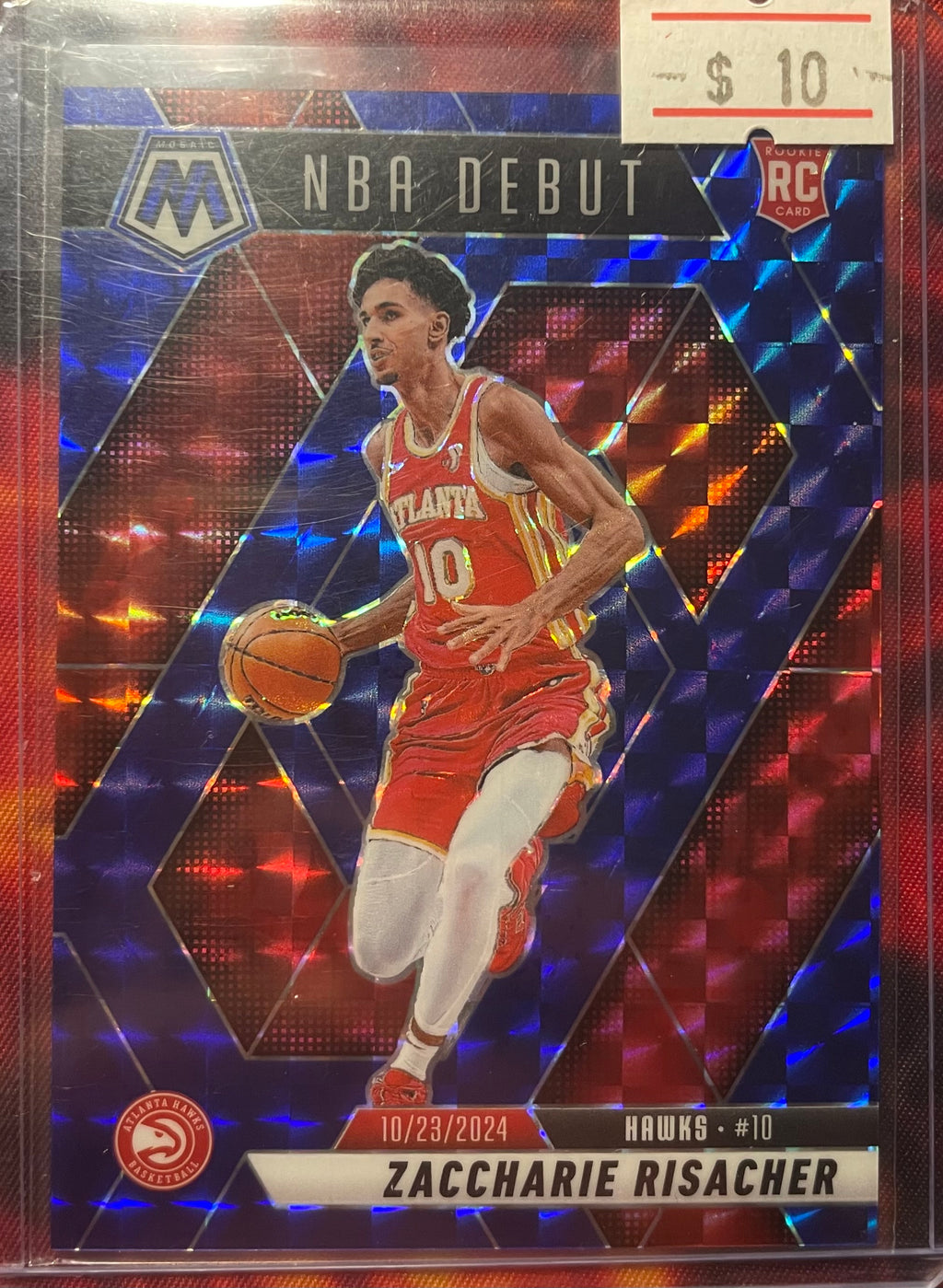 Zaccharie Risacher Mosaic 24-25 NBA Debut Blue /199 RC