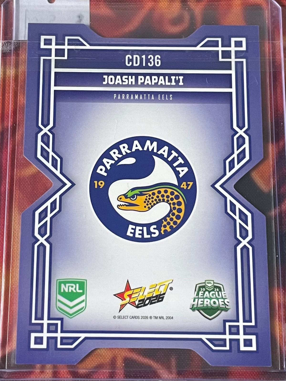 Joash Papali’i Select NRL 2026 DieCut