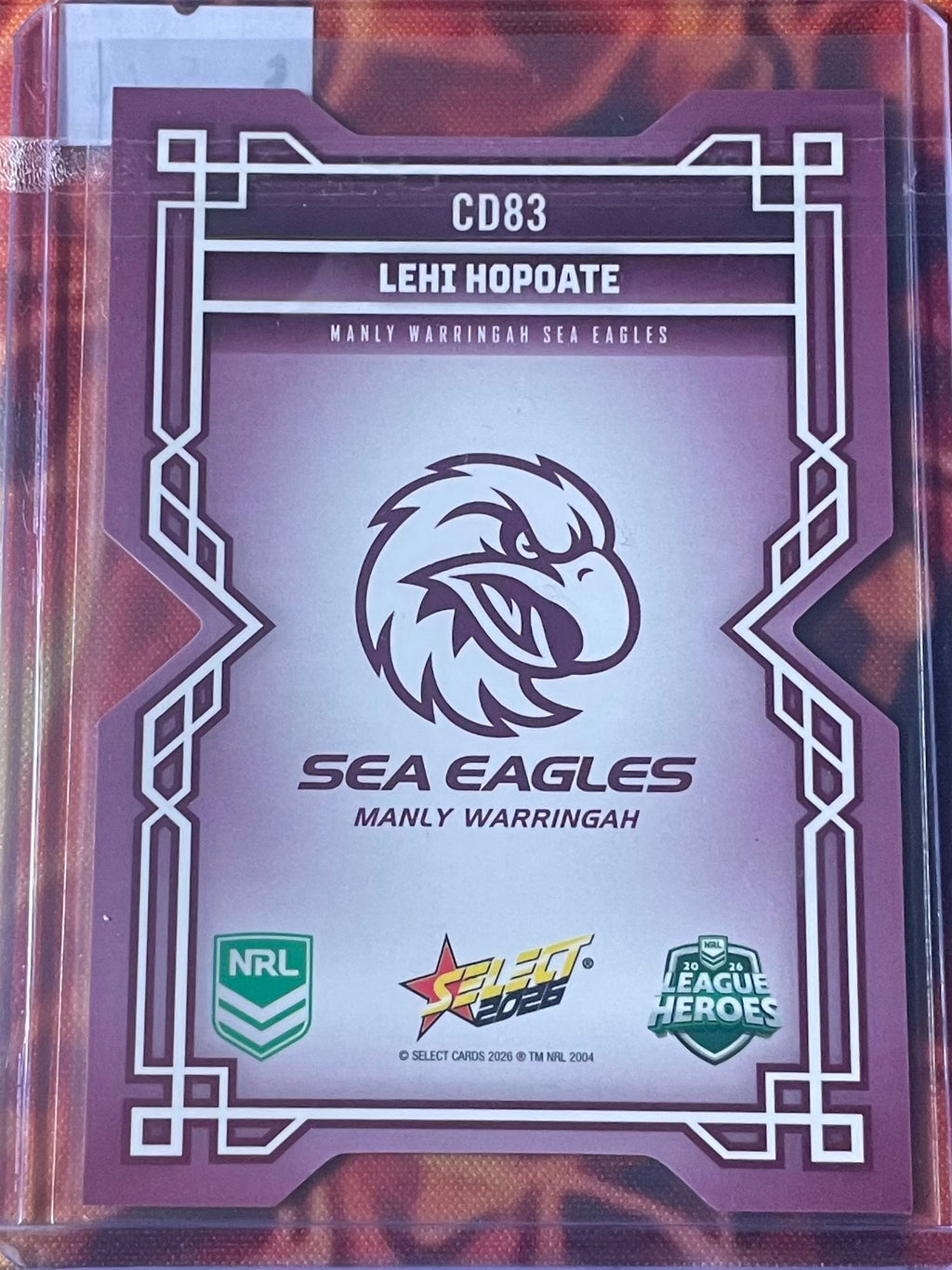 Lehi Hopoate Select NRL 2026 DieCut