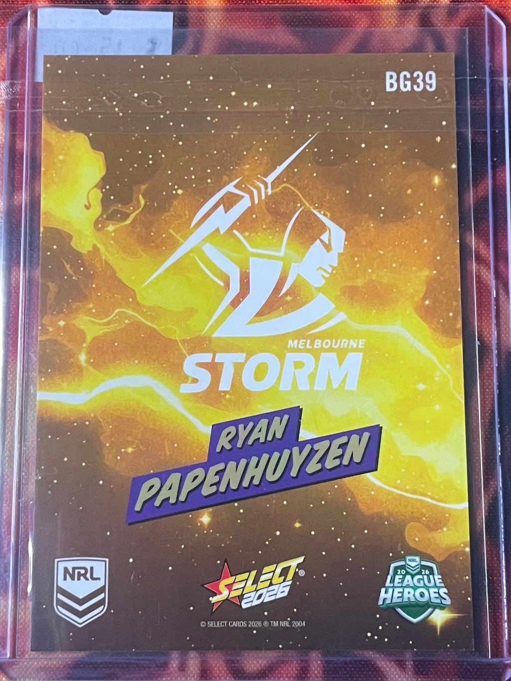 Ryan Papenhuyzen Select NRL 2026 Gold Bang