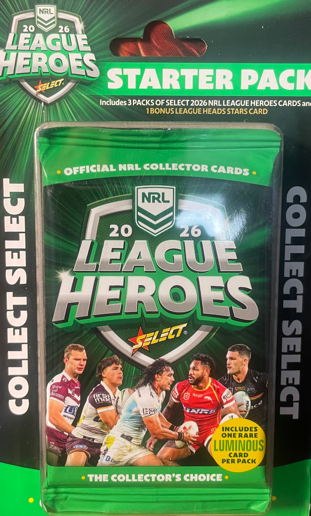 NRL Select League Hero’s 2026 Starter Pack (3 Retail Packs & 1 League Head Star Pack)