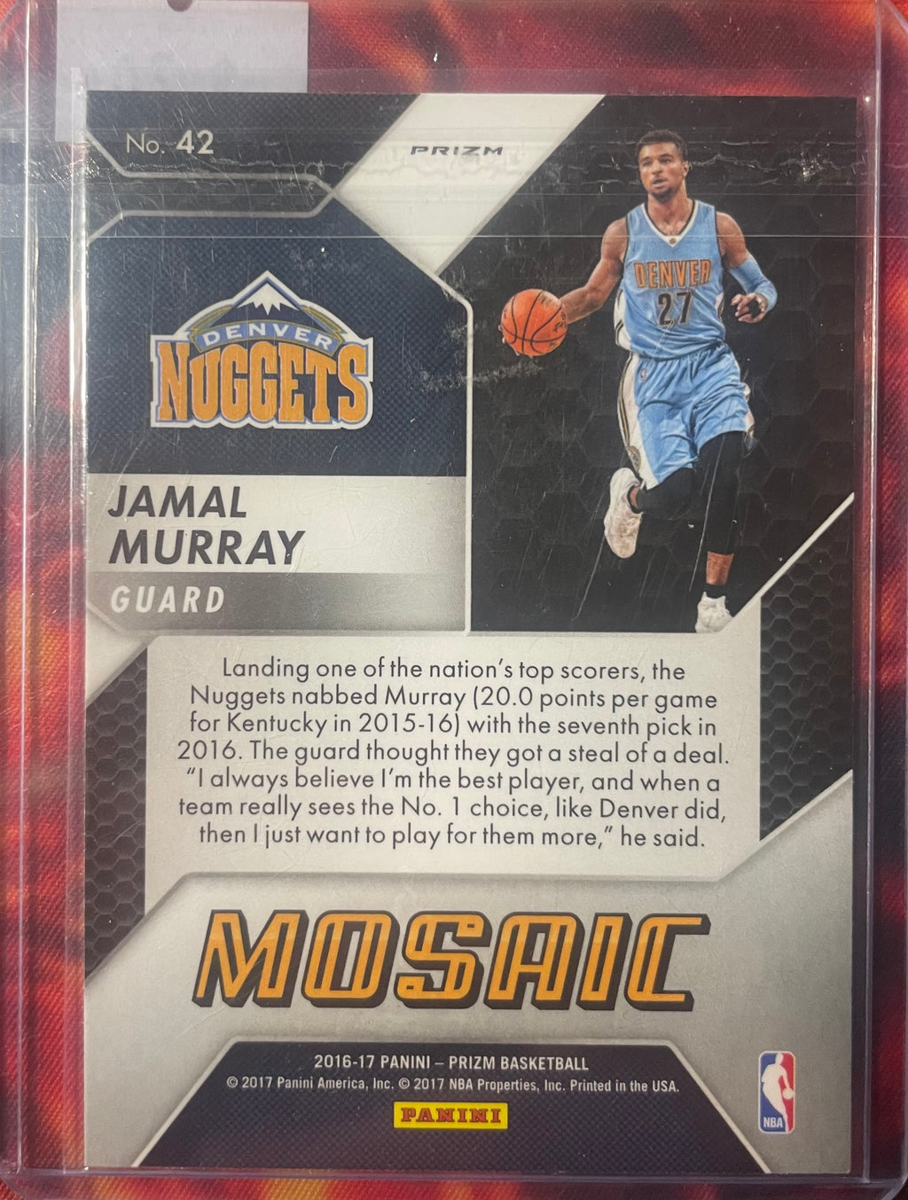 Jamal Murray Prizm 16-17 Prizm Mosaic RC