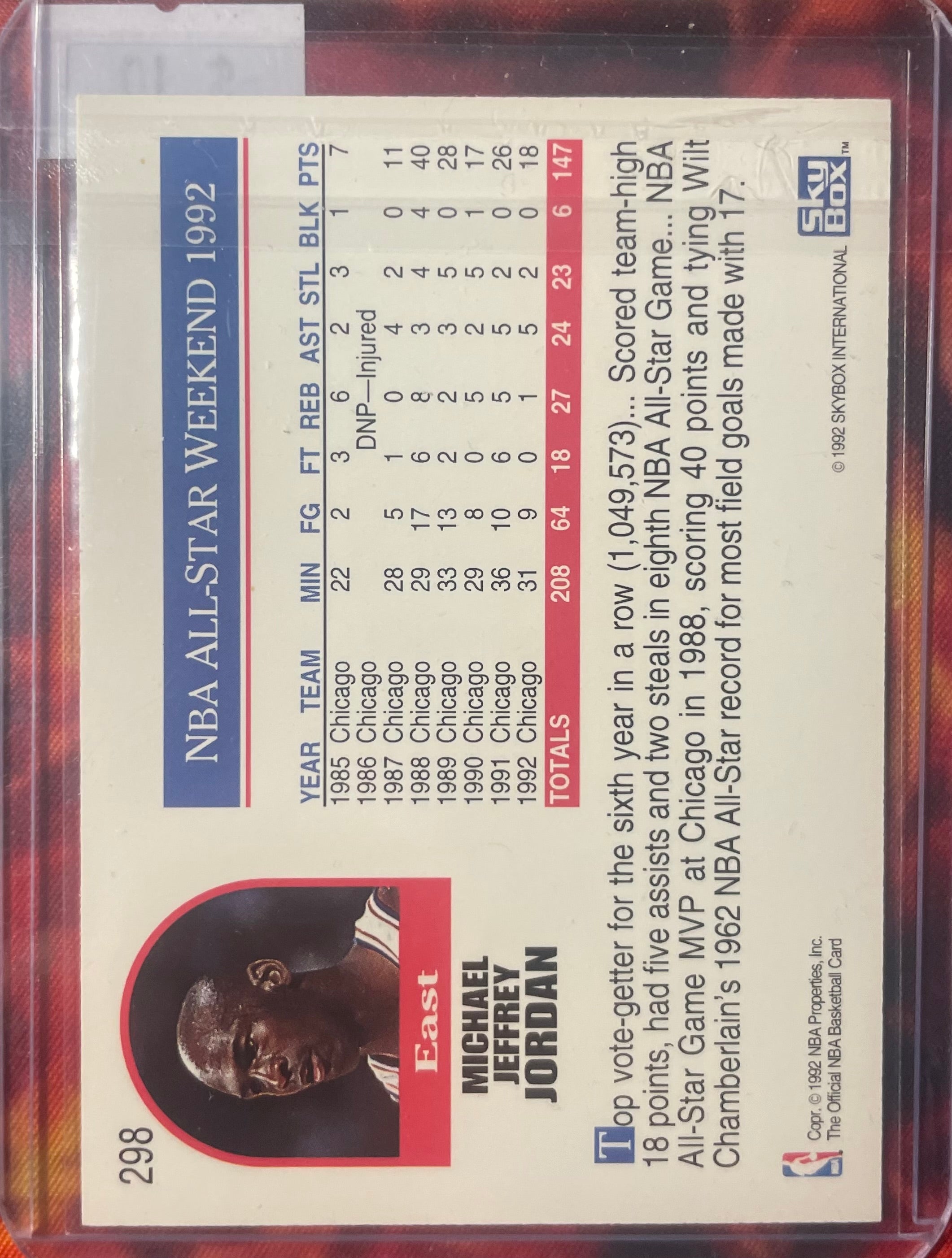 Michael Jordan NBA Hoops 91-92 Orlando All Star Weekend