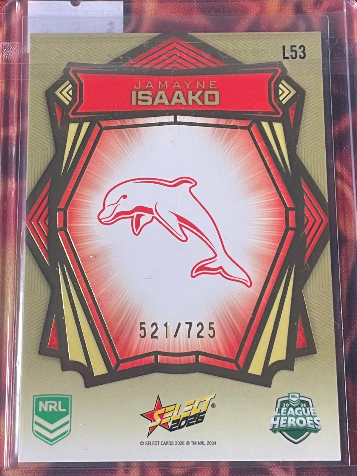 Jamayne Isaako Select NRL 2026 Gold Luminous 521/725