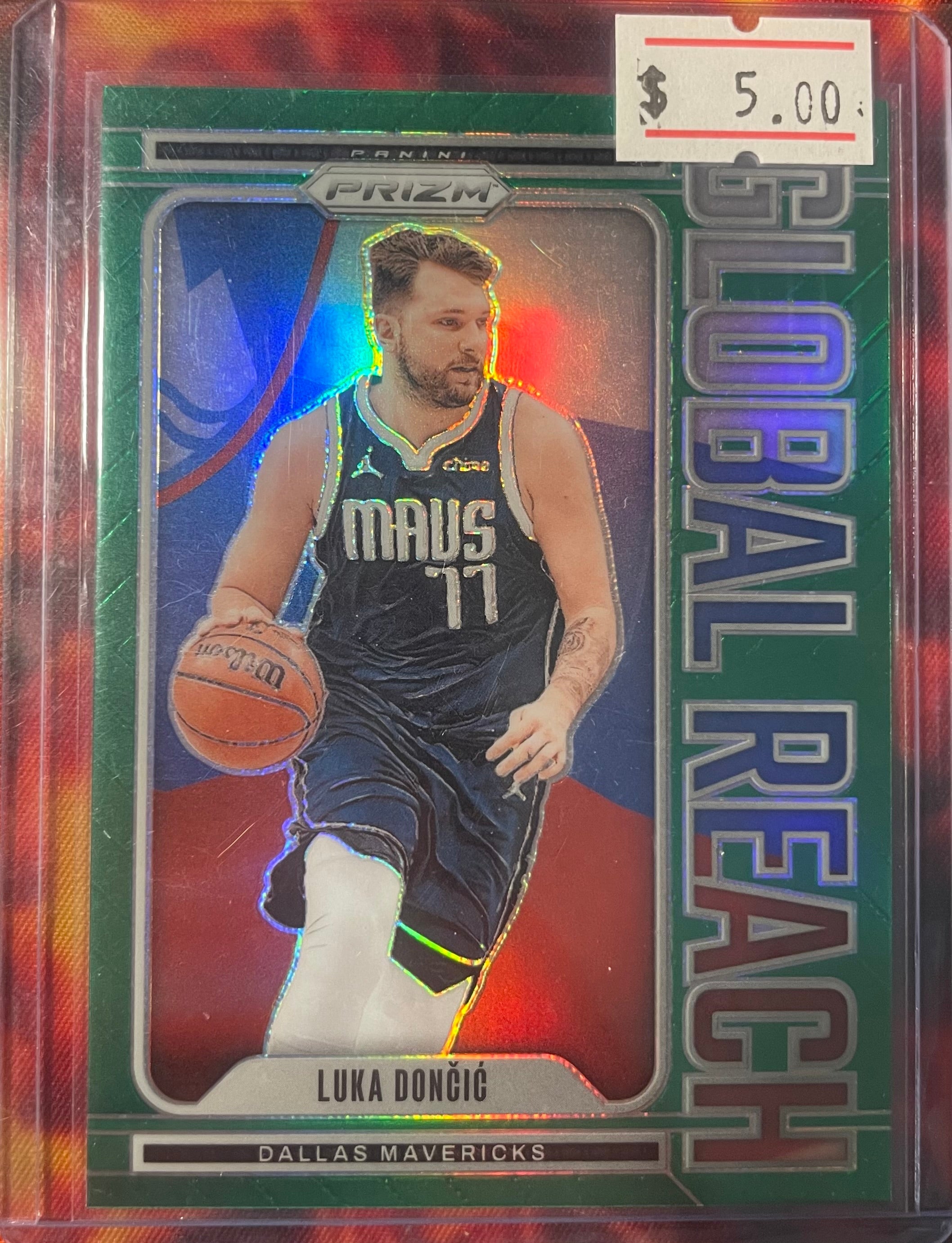 Luka Doncic Prizm 24-25 Global Reach Green