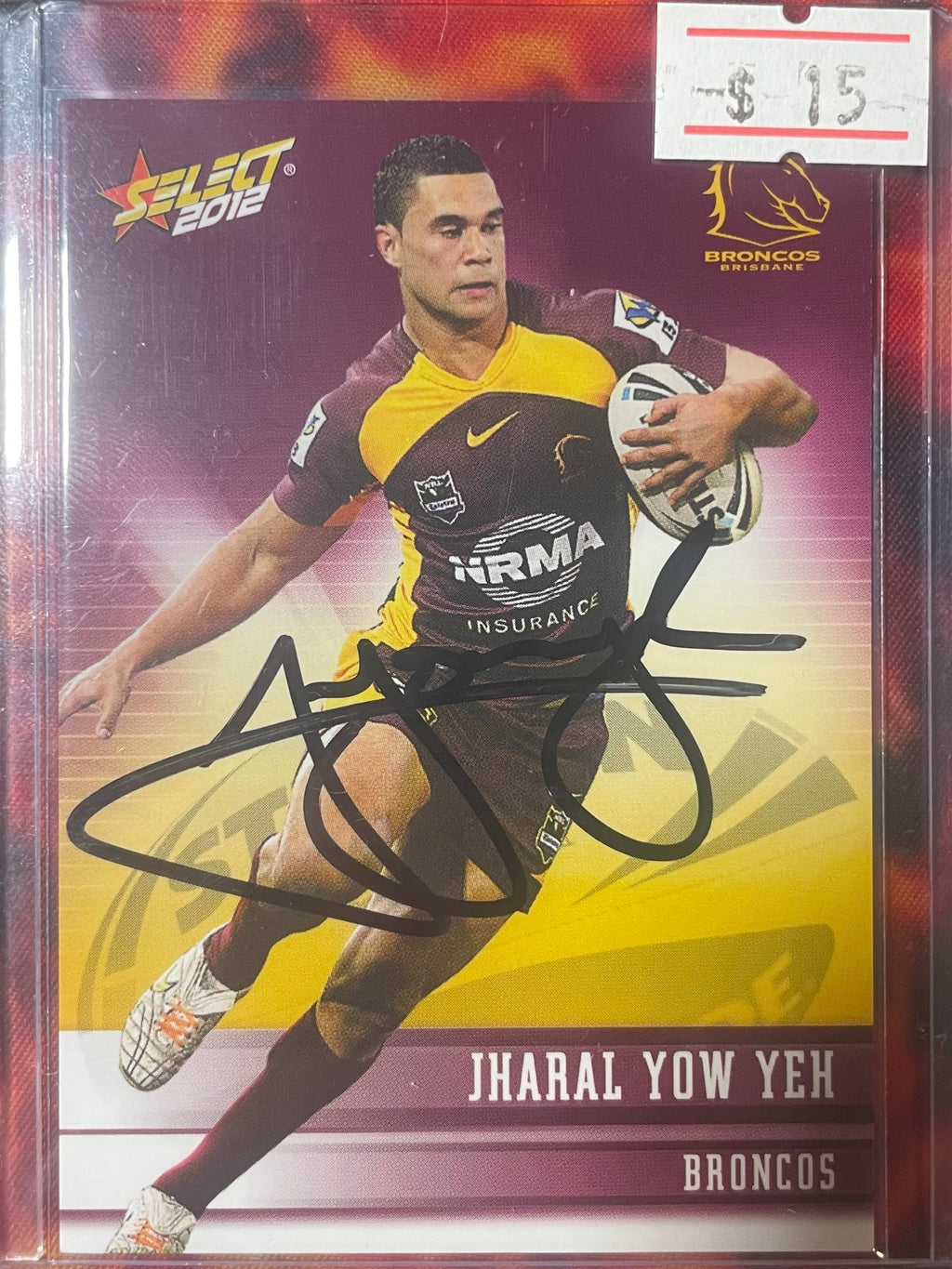 Jharal Yow Yeh Select NRL 2012 In Person Autograph