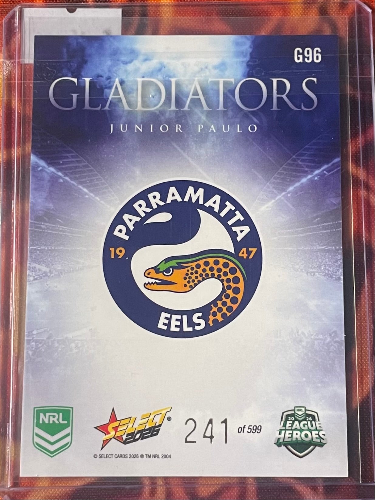 Junior Paulo Select NRL 2026 Gladiators 241/599
